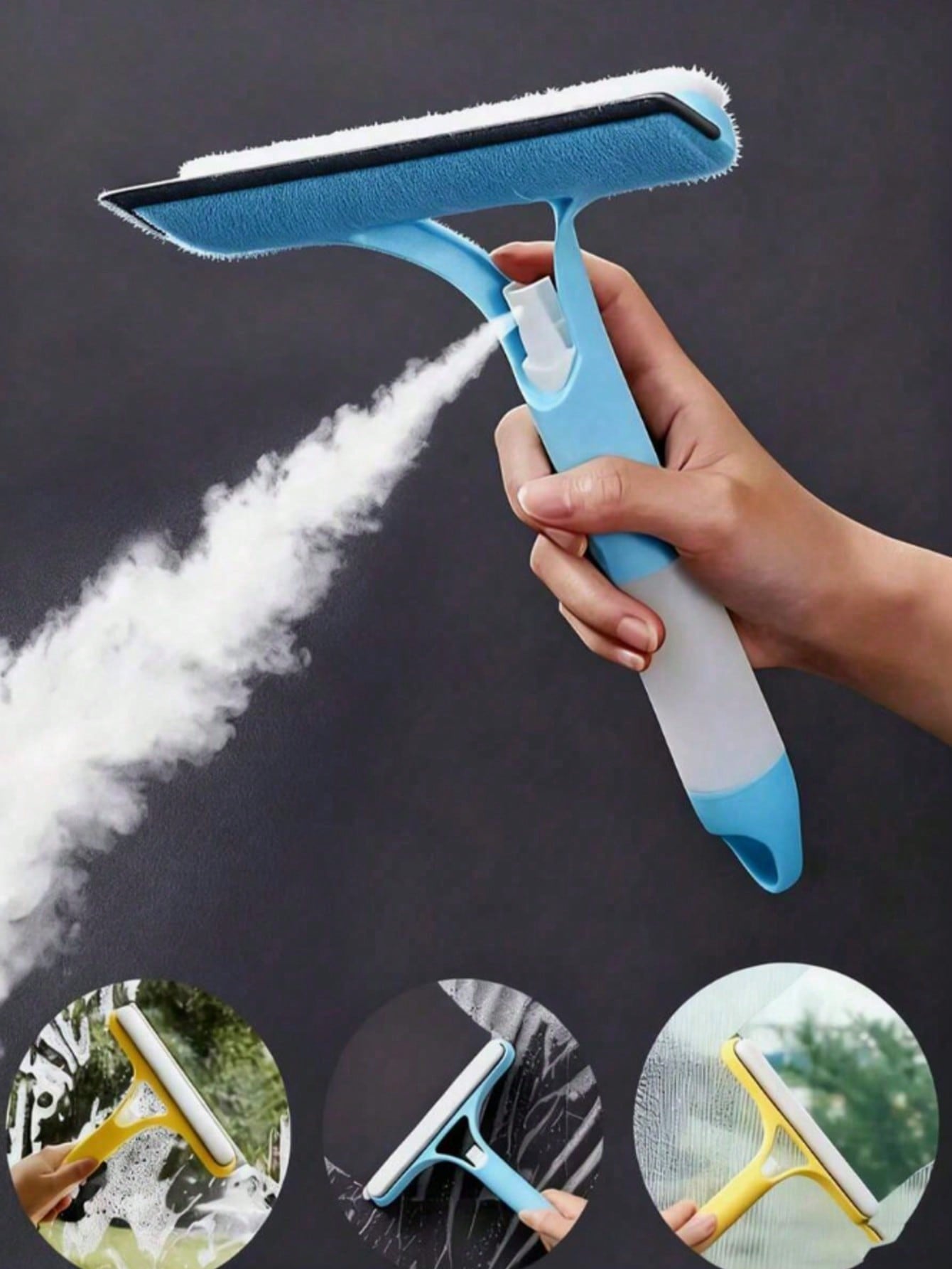 Glass Cleaner Streak - Raspador de vidro 3 em 1