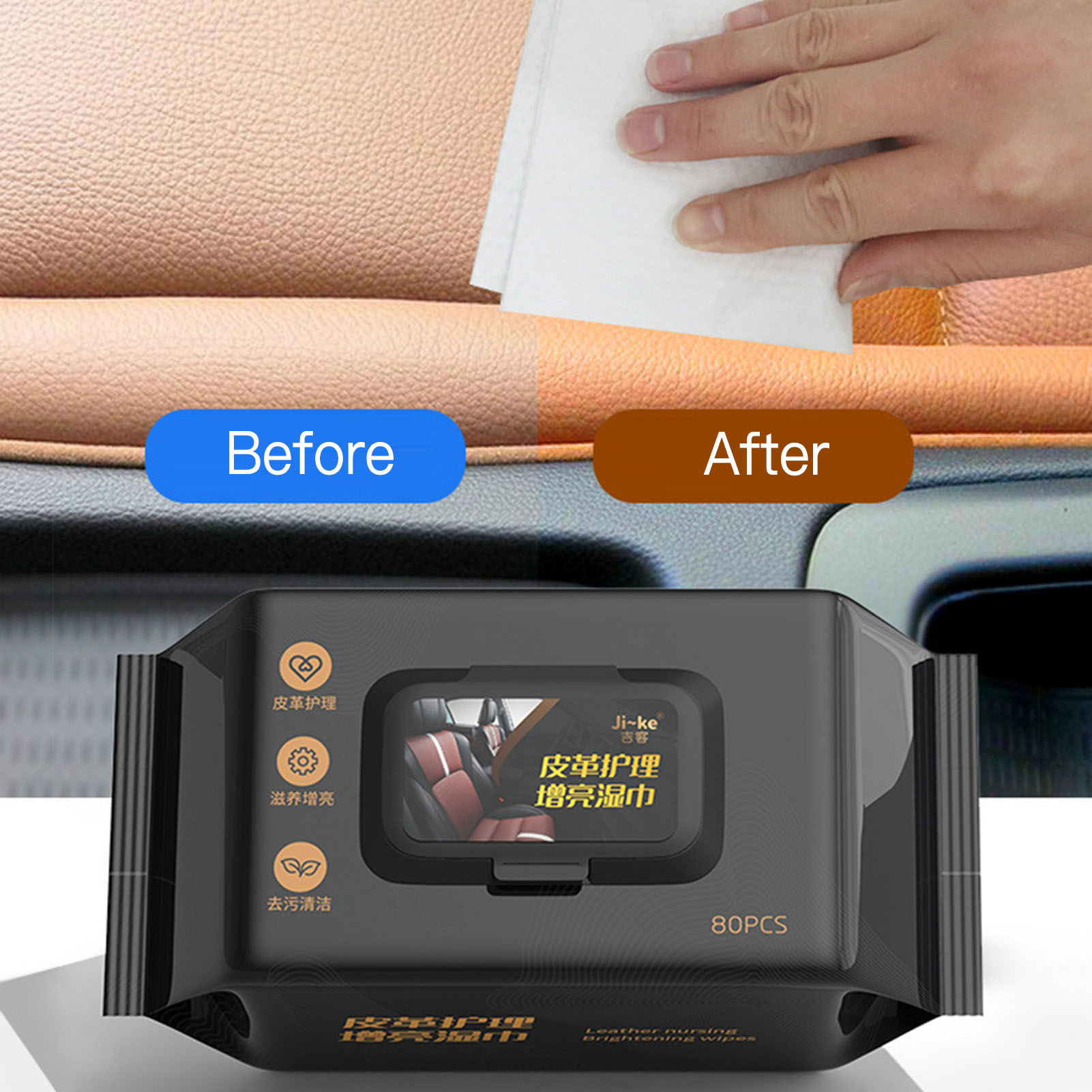 80 unidades/pacote Lenços de L - Leather Cleaner Interior avaliação e preço